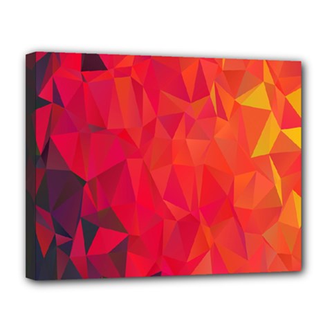 Triangle Geometric Mosaic Pattern Canvas 14  X 11  by Nexatart