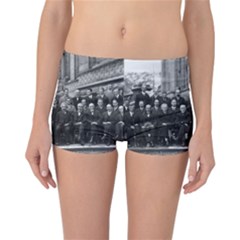 1927 Solvay Conference On Quantum Mechanics Reversible Boyleg Bikini Bottoms by thearts