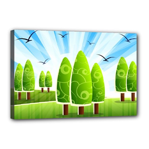 Landscape Nature Background Canvas 18  X 12  by Nexatart