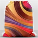 Abstract Colorful Background Wavy Drawstring Bag (Large) View2