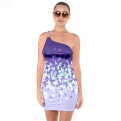 Purple Disintegrate One Soulder Bodycon Dress by jumpercat