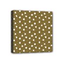 Floral Dots Brown Mini Canvas 4  x 4  View1