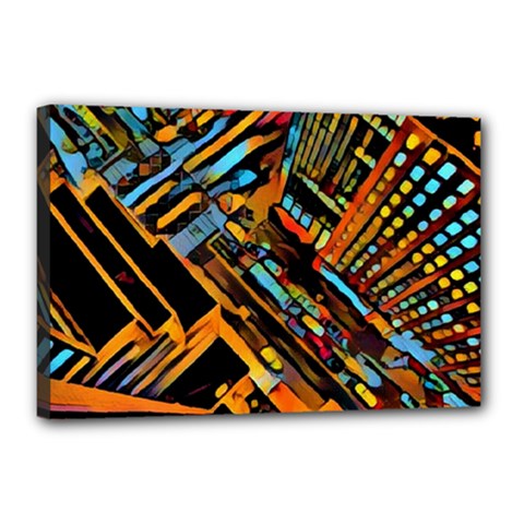 City Scape Canvas 18  X 12  by NouveauDesign