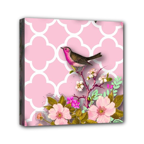 Shabby Chic,floral,bird,pink,collage Canvas Travel Bag by NouveauDesign