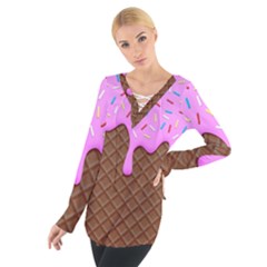 Chocolate And Strawberry Icecream Tie Up Tee by jumpercat