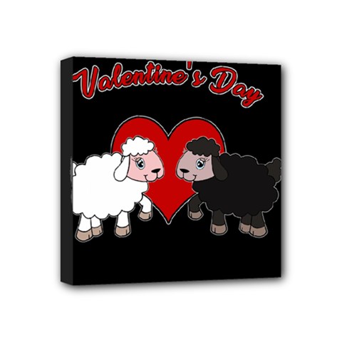 Valentines Day - Sheep  Mini Canvas 4  X 4  by Valentinaart