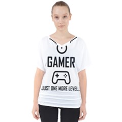 Gamer V-neck Dolman Drape Top by Valentinaart