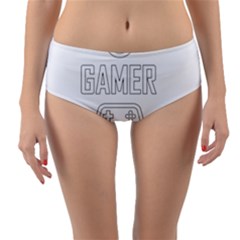 Gamer Reversible Mid-waist Bikini Bottoms by Valentinaart