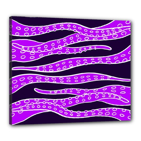 Purple Tentacles Canvas 24  X 20  by jumpercat