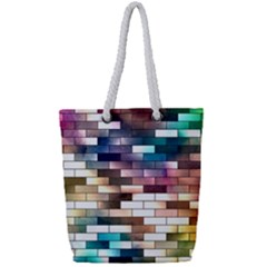Background Wall Art Abstract Full Print Rope Handle Tote (small) by Nexatart