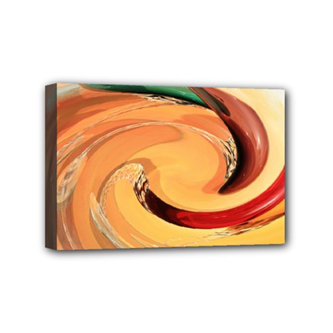 Spiral Abstract Colorful Edited Mini Canvas 6  X 4  by Nexatart