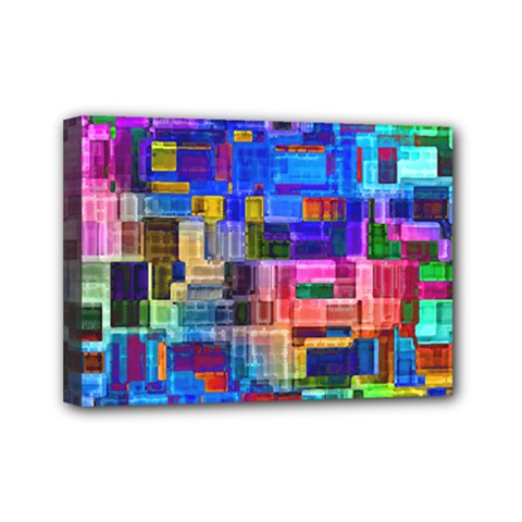 Background Art Abstract Watercolor Mini Canvas 7  X 5  by Nexatart