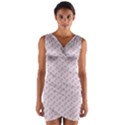 Pink Flowers Pink Wrap Front Bodycon Dress View1