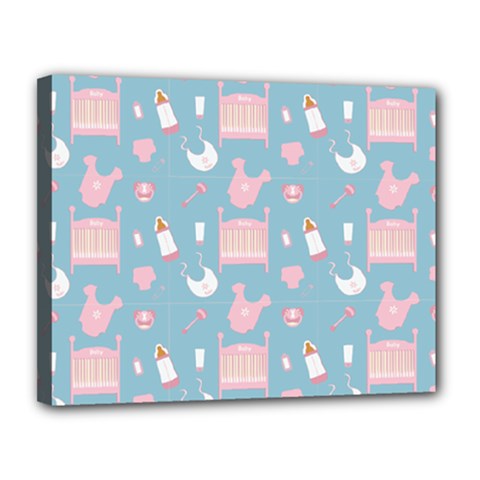 Baby Pattern Canvas 14  X 11  by snowwhitegirl