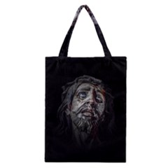 Jesuschrist Face Dark Poster Classic Tote Bag by dflcprints