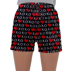 Xoxo Valentines Day Pattern Sleepwear Shorts by Valentinaart