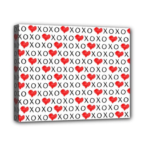 Xoxo Valentines Day Pattern Canvas 10  X 8  by Valentinaart