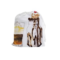 Coffee And Milkshakes Drawstring Pouches (large)  by KuriSweets