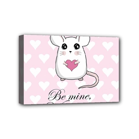 Cute Mouse - Valentines Day Mini Canvas 6  X 4  by Valentinaart