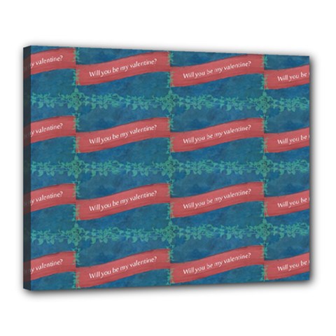 Valentine Day Pattern Canvas 20  X 16  by dflcprints