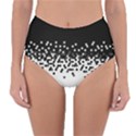 Flat Tech Camouflage Black And White Reversible High-Waist Bikini Bottoms View3