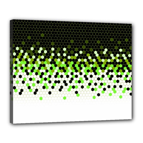 Flat Tech Camouflage Reverse Green Canvas 20  X 16  by jumpercat