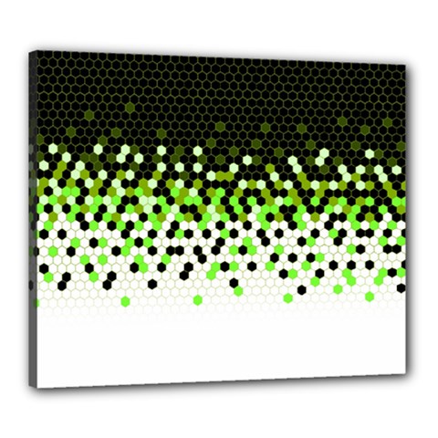 Flat Tech Camouflage Reverse Green Canvas 24  X 20  by jumpercat