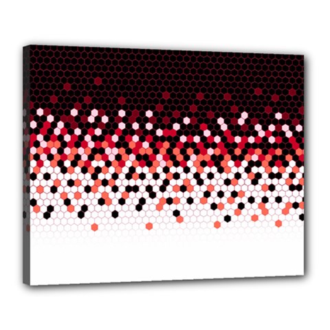 Flat Tech Camouflage Reverse Red Canvas 20  X 16  by jumpercat