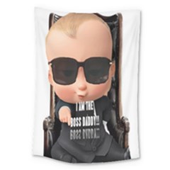 I Am The Boss Daddy Large Tapestry by BJVLPRADAG