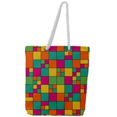 Abstract Background Abstract Full Print Rope Handle Tote (large) by Nexatart