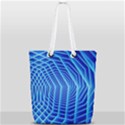 Blue Background Light Glow Abstract Art Full Print Rope Handle Tote (Small) View2