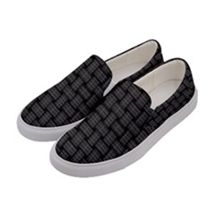 Background Weaving Black Metal Women s Canvas Slip Ons by Nexatart