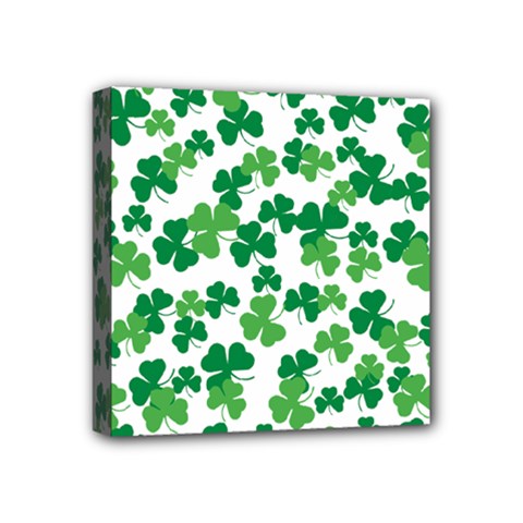 St  Patricks Day Clover Pattern Mini Canvas 4  X 4  by Valentinaart