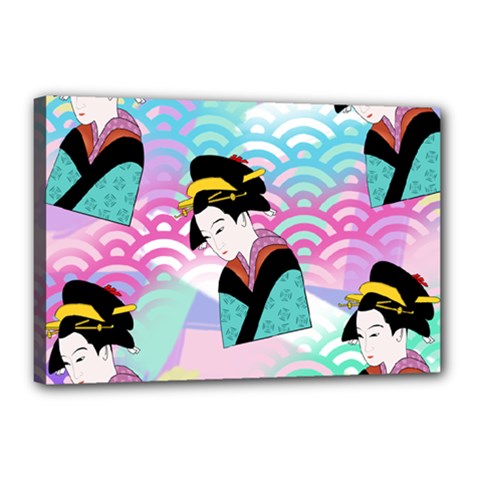 Japanese Abstract Canvas 18  X 12  by snowwhitegirl