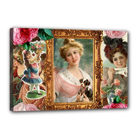 Victorian Collage Of Woman Canvas 18  X 12  by snowwhitegirl