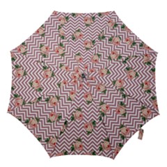 Violet Chevron Rose Hook Handle Umbrellas (medium) by snowwhitegirl