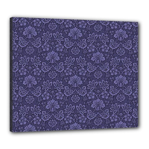 Damask Purple Canvas 24  X 20  by snowwhitegirl