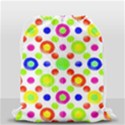 Multicolored Circles Motif Pattern Drawstring Bag (Small) View2