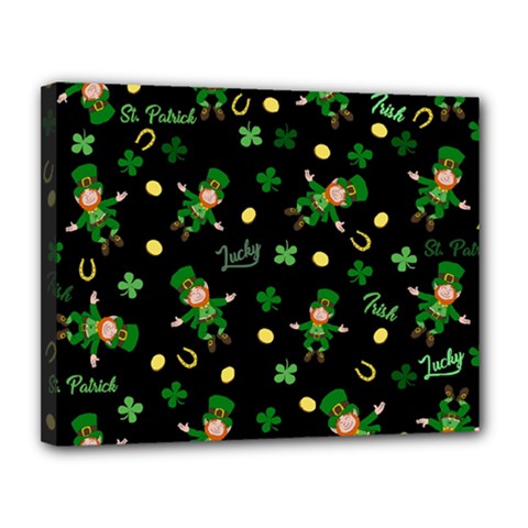 St Patricks Day Pattern Canvas 14  X 11  by Valentinaart