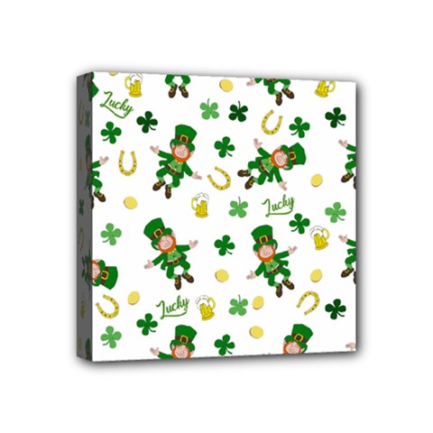 St Patricks Day Pattern Mini Canvas 4  X 4  by Valentinaart