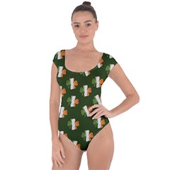 Irish Clover Short Sleeve Leotard  by Valentinaart