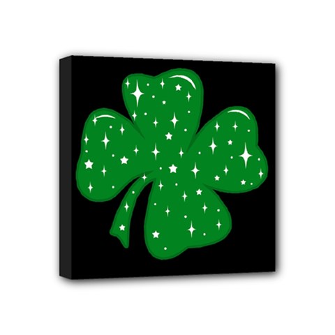 Sparkly Clover Mini Canvas 4  X 4  by Valentinaart