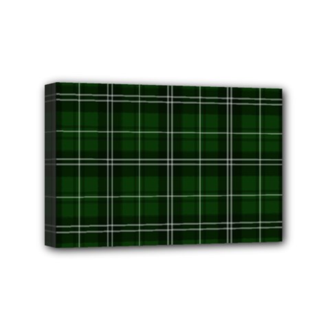 Green Plaid Pattern Mini Canvas 6  X 4  by Valentinaart