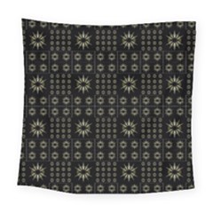 Dark Ethnic Stars Motif Pattern Square Tapestry (large) by dflcprints