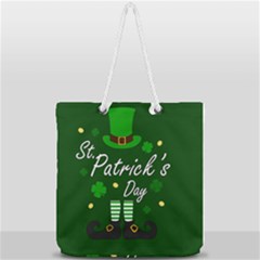 St Patricks Leprechaun Full Print Rope Handle Tote (large) by Valentinaart