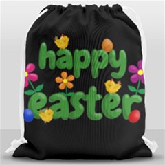 Happy Easter Drawstring Bag (large) by Valentinaart