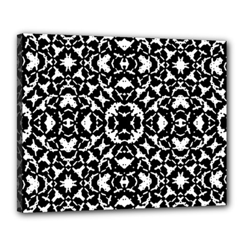 Black And White Geometric Pattern Canvas 20  X 16  by dflcprints