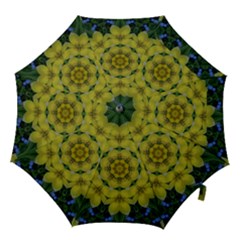 Fantasy Plumeria Decorative Real And Mandala Hook Handle Umbrellas (medium) by pepitasart