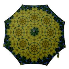 Fantasy Plumeria Decorative Real And Mandala Hook Handle Umbrellas (small) by pepitasart