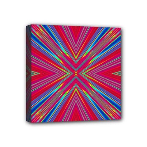 Burst Radiate Glow Vivid Colorful Mini Canvas 4  X 4  by Nexatart
